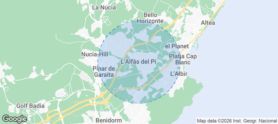 L'Alfàs del Pi Airbnb map